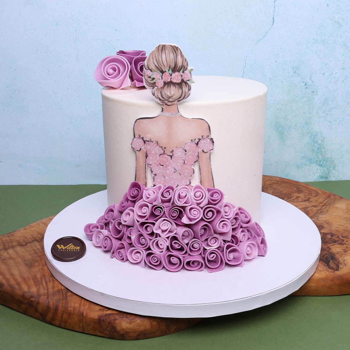 W37.c WOMAN AND FLOWERS - Women Birthday Cakes - WILTON PATISSERIE