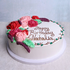 W6.65 FLOWERS - Women Birthday Cakes