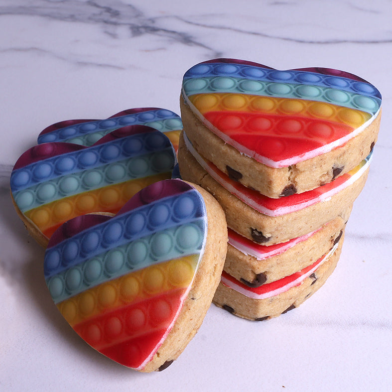 Customised Heart Biscuits