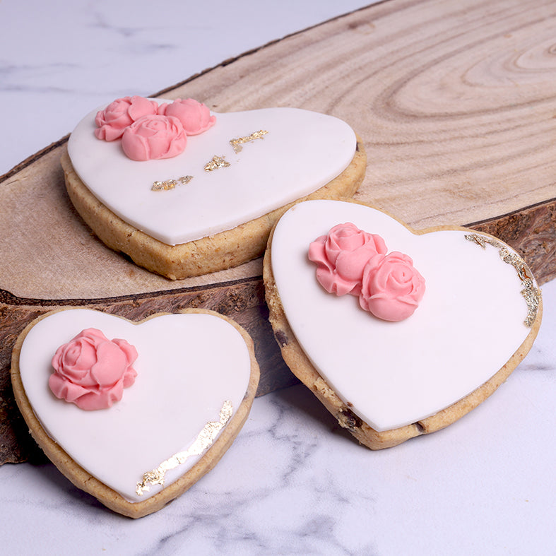 Customised Heart Biscuits