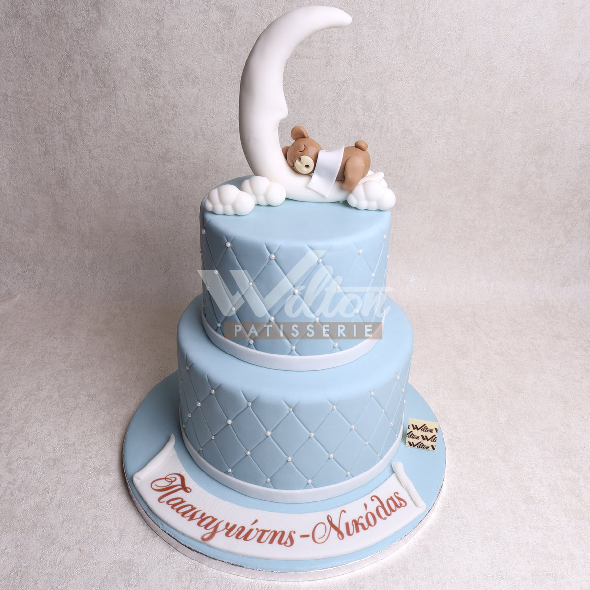 V.8.c MOON AND TEDDY - Christening Cake